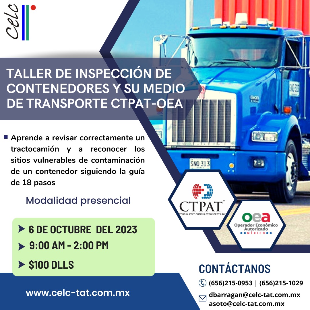 Taller de Inspección de Contenedores y su Medio de Transporte CTPAT-OEA
