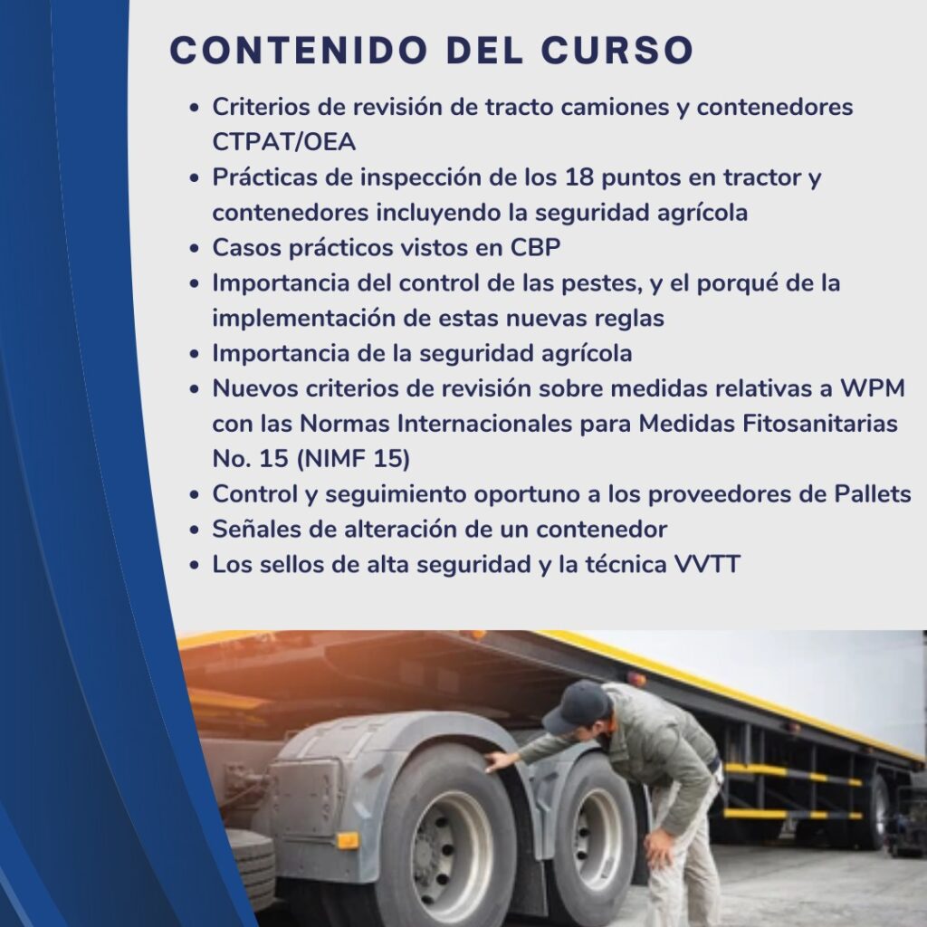 Taller de Inspección de Contenedores y su Medio de Transporte CTPAT-OEA